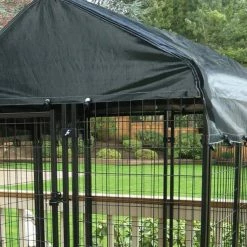 4 ft. x 4 ft. x 6 ft. Welded Wire Kennel by PRIVATE BRAND UNBRANDED -Cheap Bird & Wildlife Supplies Store black dog houses 308605b 76 1000