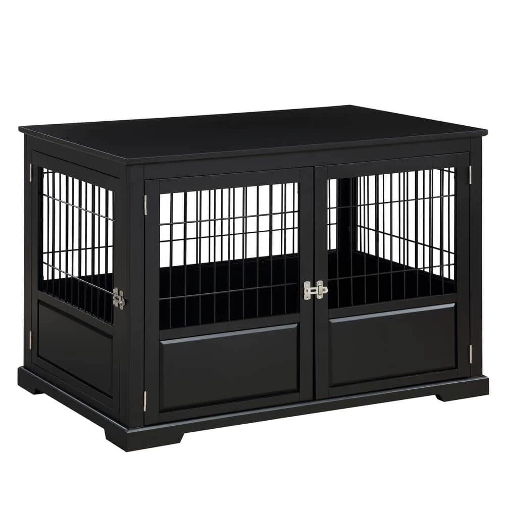 Black Fairview Triple Door Dog Crate - Large by zoovilla 1 Black Fairview Triple Door Dog Crate - Large by zoovilla
