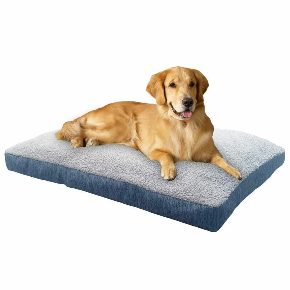Jacquard Gusset Large 40 in. x 30 in. Blue Dog Bed by Unbranded 2 Jacquard Gusset Large 40 in. x 30 in. Blue Dog Bed by Unbranded - Image 2