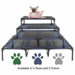 Extra Large Navy Blue Elevated Pet Bed by Petmaker -Cheap Bird & Wildlife Supplies Store blue petmaker dog beds pillows hw3210044 fa 1000