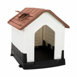 Small Plastic Dog House - Brown and White by EdenBranch