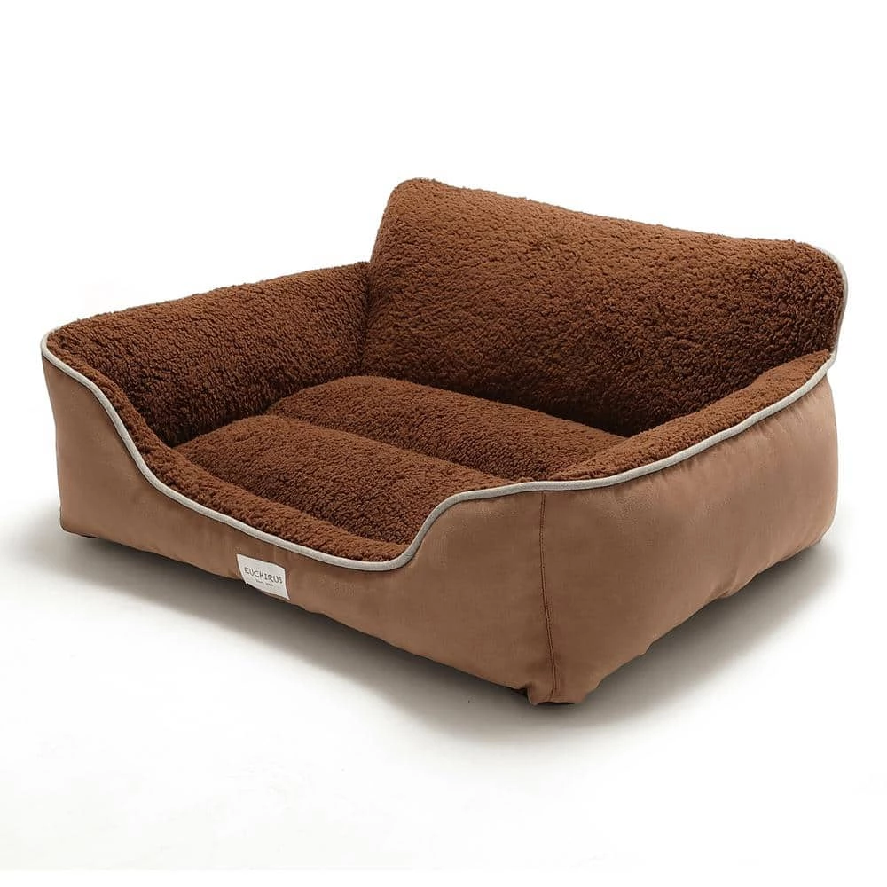 Washable Extra Large Brown Dog Bed With Bolster by Euchirus 2 Washable Extra Large Brown Dog Bed With Bolster by Euchirus - Image 2