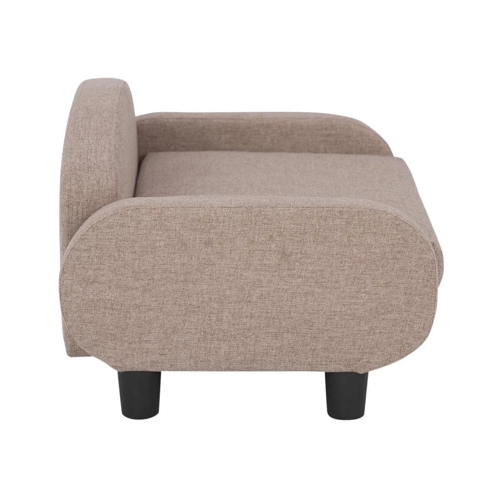 31.5 in. Modern Pet Sofa for Small to Medium Dog or Cat in Sand Brown with Removable/Washable Mattress Bed by Paws & Purrs 4 31.5 in. Modern Pet Sofa for Small to Medium Dog or Cat in Sand Brown with Removable/Washable Mattress Bed by Paws & Purrs - Image 4