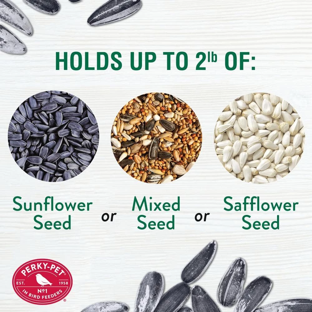 Brown Panorama Hanging Bird Feeder - 2 lb. Capacity by Perky-Pet 9 Brown Panorama Hanging Bird Feeder - 2 lb. Capacity by Perky-Pet - Image 9