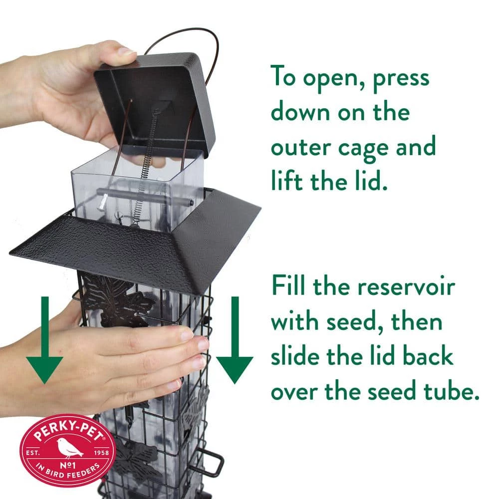 Squirrel-Be-Gone Squirrel Resistant Metal Wild Bird Feeder - 2 lb. Capacity by Perky-Pet 8 Squirrel-Be-Gone Squirrel Resistant Metal Wild Bird Feeder - 2 lb. Capacity by Perky-Pet - Image 8