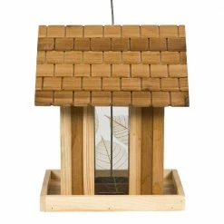 Mountain Chapel Wood Bird Feeder - 3.5 lb. Capacity by Perky-Pet -Cheap Bird & Wildlife Supplies Store brown perky pet bird feeders 50172 4f 1000