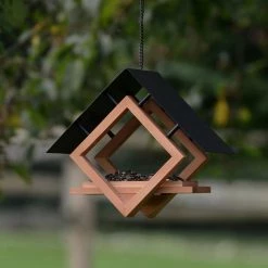 Architect Hanging Wood Bird Feeder - 1/4 Cup Capacity by Perky-Pet -Cheap Bird & Wildlife Supplies Store brown perky pet bird feeders 50180 c3 1000