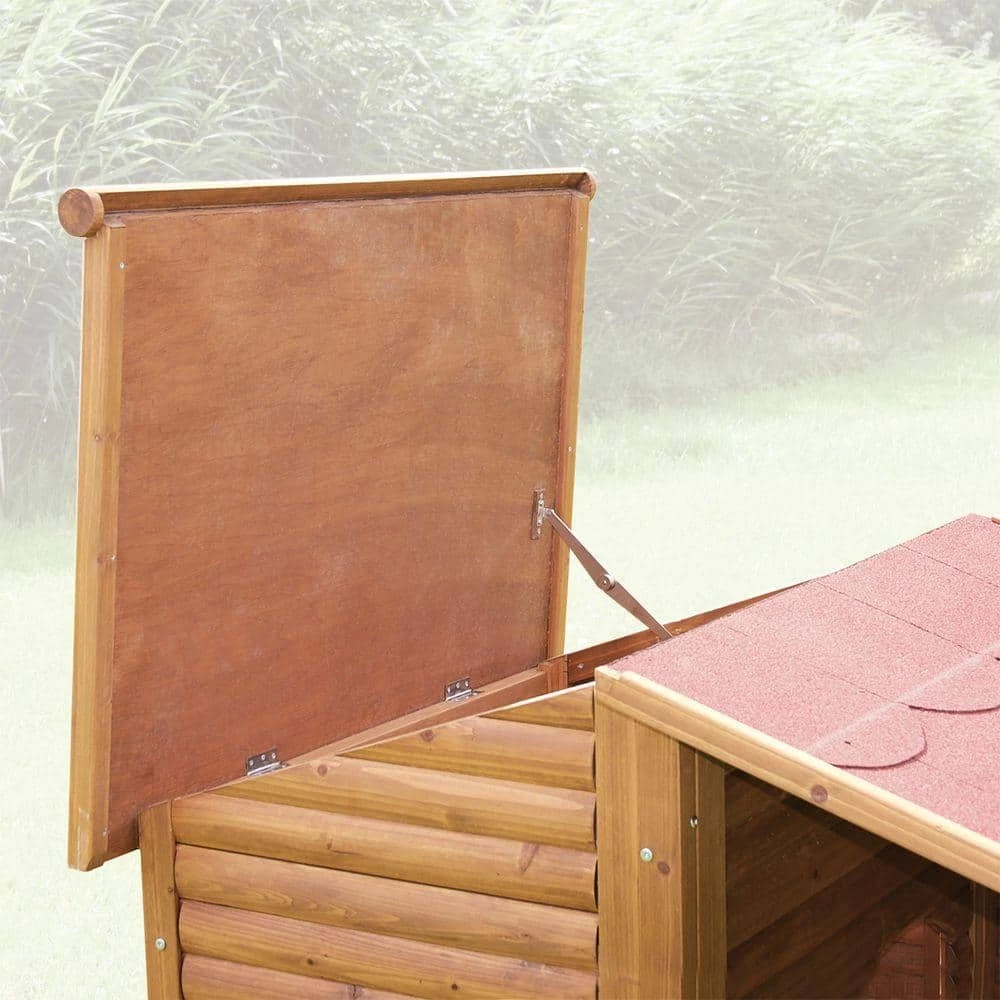 Natura Lodge Dog House, Brown, Medium by TRIXIE 6 Natura Lodge Dog House, Brown, Medium by TRIXIE - Image 6