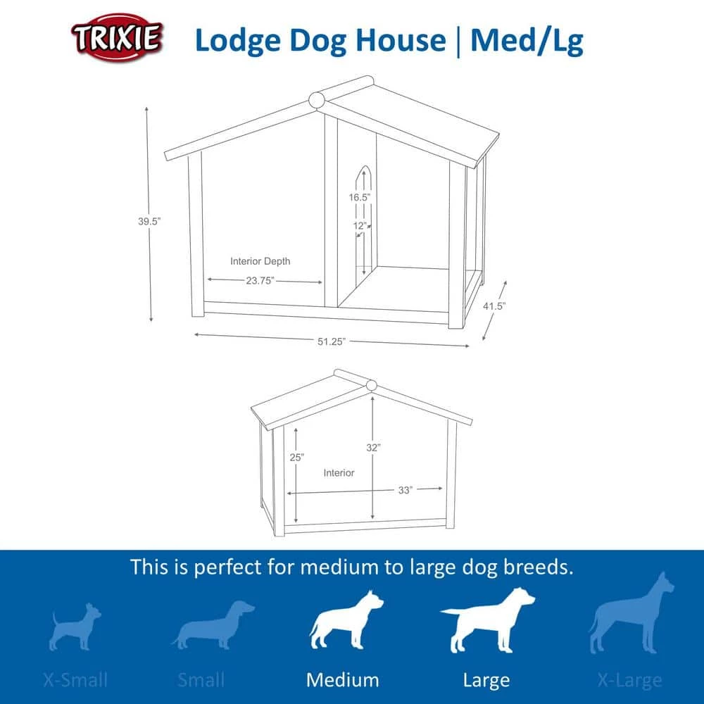Natura Lodge Dog House, Brown, Medium by TRIXIE 8 Natura Lodge Dog House, Brown, Medium by TRIXIE - Image 8