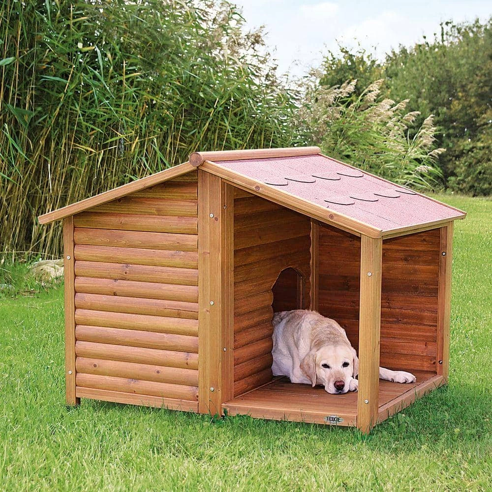 Natura Lodge Dog House, Brown, Medium by TRIXIE 3 Natura Lodge Dog House, Brown, Medium by TRIXIE - Image 3