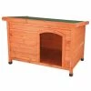 Natura Classic Dog House, Flat Hinged Roof, Adjustable Legs, Brown, Medium by TRIXIE