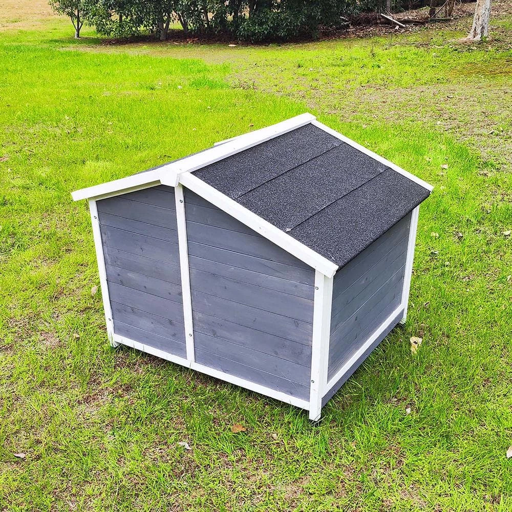 35.83 in. W Outdoor Wooden Dog House by Foobrues 2 35.83 in. W Outdoor Wooden Dog House by Foobrues - Image 2