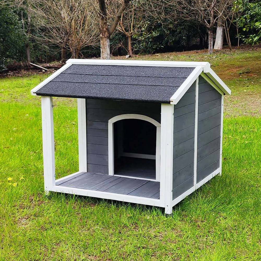 35.83 in. W Outdoor Wooden Dog House by Foobrues 6 35.83 in. W Outdoor Wooden Dog House by Foobrues - Image 6