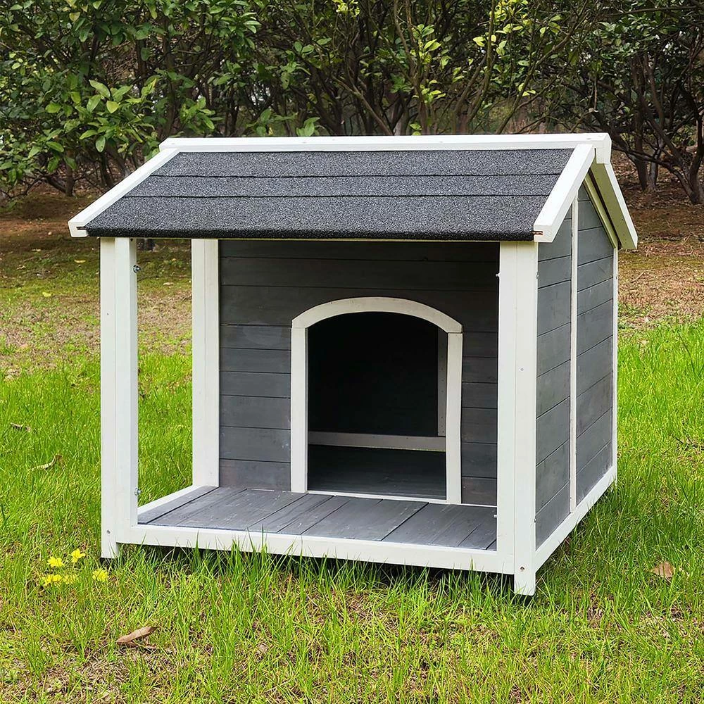 35.83 in. W Outdoor Wooden Dog House by Foobrues 7 35.83 in. W Outdoor Wooden Dog House by Foobrues - Image 7