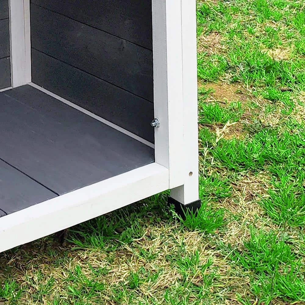 35.83 in. W Outdoor Wooden Dog House by Foobrues 10 35.83 in. W Outdoor Wooden Dog House by Foobrues - Image 10