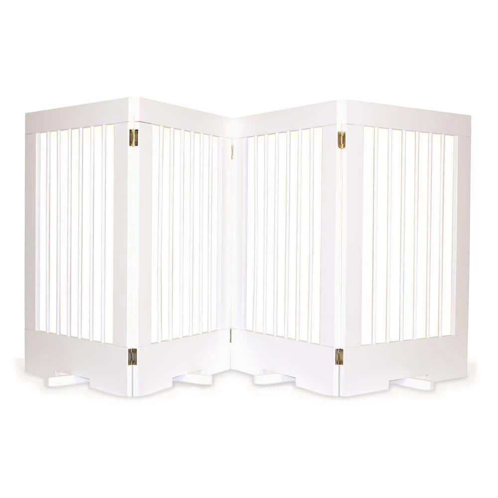 4-Panel Freestanding Pet Gate in White by Cardinal Gates 1 4-Panel Freestanding Pet Gate in White by Cardinal Gates