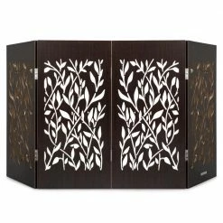 Decorative Freestanding Pet Gate, Walnut Vines by Cardinal Gates