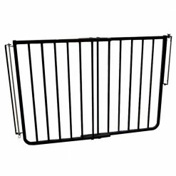 30 in. H x 27 in. to 42.5 in. W x 2 in. D Stairway Special Outdoor Safety Gate in Black by Cardinal Gates