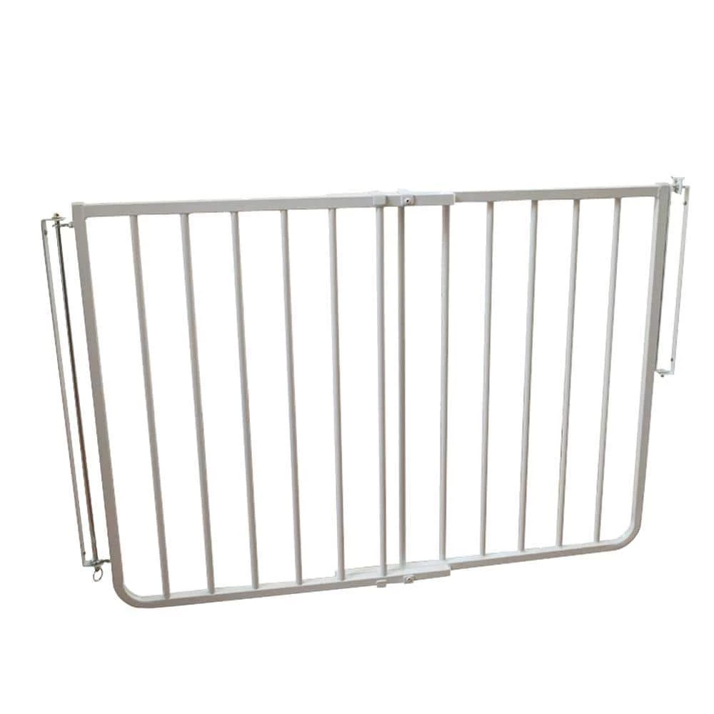 30 in. H x 27 in. to 42.5 in. W x 2 in. D Stairway Special Outdoor Safety Gate in White by Cardinal Gates 1 30 in. H x 27 in. to 42.5 in. W x 2 in. D Stairway Special Outdoor Safety Gate in White by Cardinal Gates