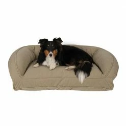 Large/X-Large Sage Memory Foam Quilted Microfiber Bolster Bed by Carolina Pet Company