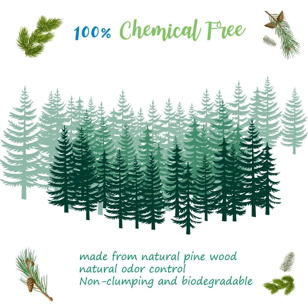 20 lbs. 100% Natural Pine Pellet Unscented Non-Clumping Cat Litter by Casual Home 4 20 lbs. 100% Natural Pine Pellet Unscented Non-Clumping Cat Litter by Casual Home - Image 4