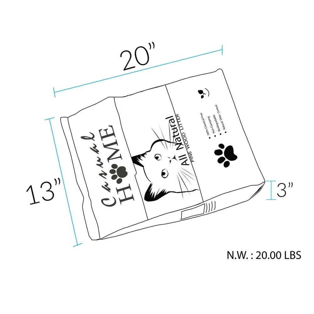 20 lbs. 100% Natural Pine Pellet Unscented Non-Clumping Cat Litter by Casual Home 6 20 lbs. 100% Natural Pine Pellet Unscented Non-Clumping Cat Litter by Casual Home - Image 6