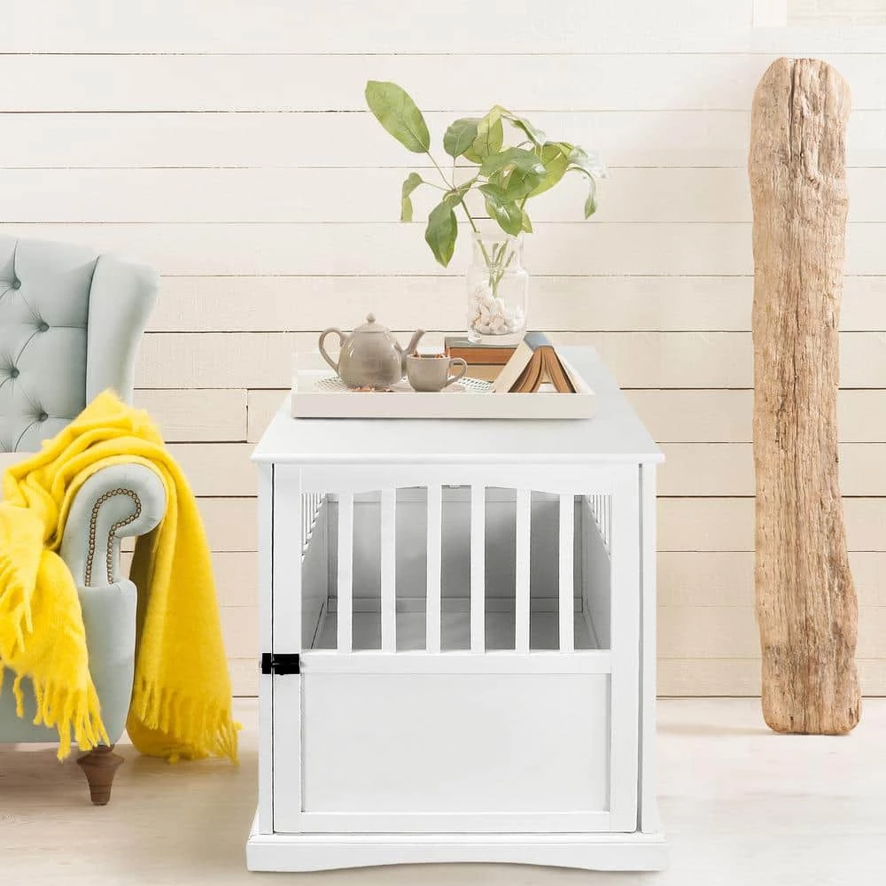White Pet Crate End Table with Gate - Large by Casual Home 9 White Pet Crate End Table with Gate - Large by Casual Home - Image 9