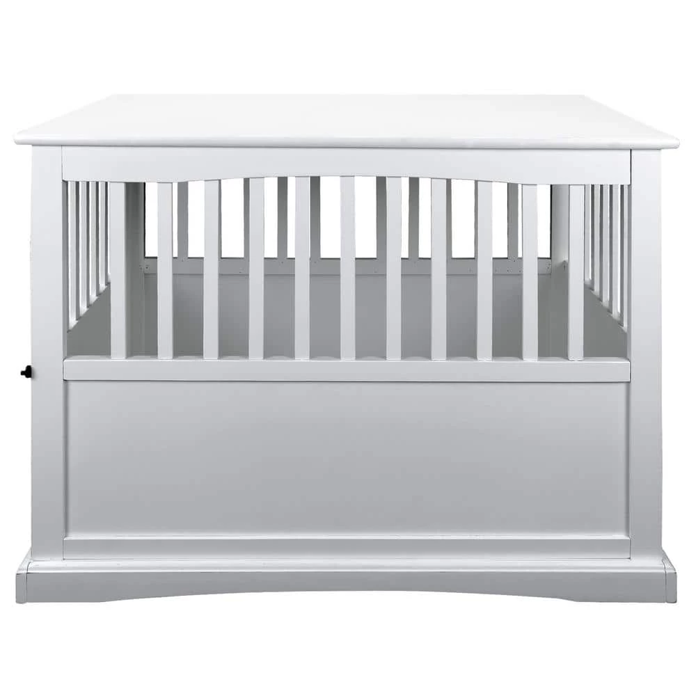 White Pet Crate End Table with Gate - Large by Casual Home 4 White Pet Crate End Table with Gate - Large by Casual Home - Image 4