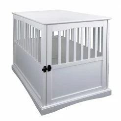 White Pet Crate End Table with Gate - Large by Casual Home