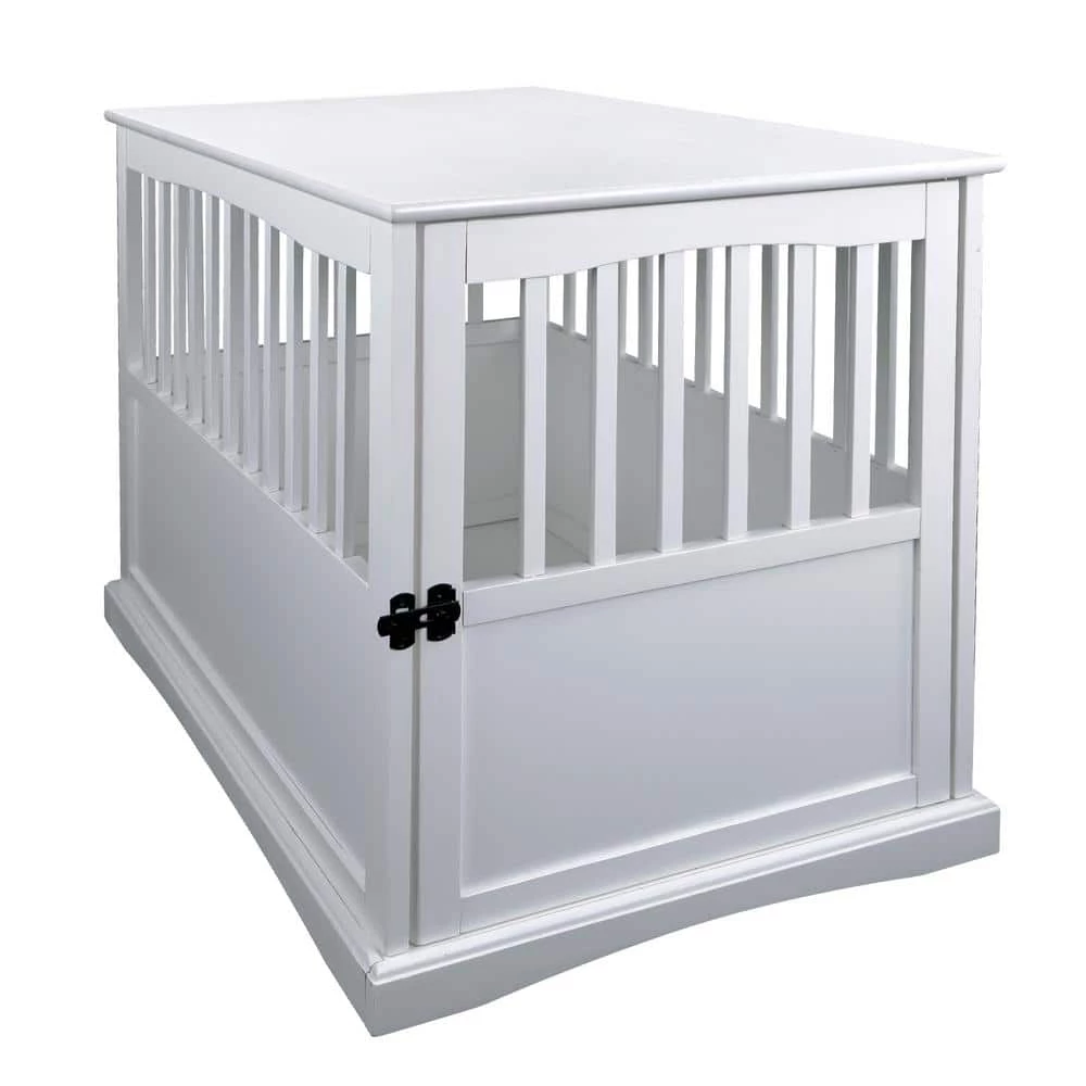 White Pet Crate End Table with Gate - Large by Casual Home 1 White Pet Crate End Table with Gate - Large by Casual Home