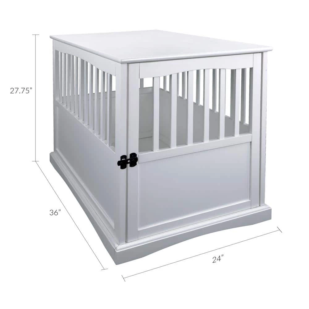 White Pet Crate End Table with Gate - Large by Casual Home 7 White Pet Crate End Table with Gate - Large by Casual Home - Image 7