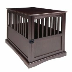 Espresso Pet Crate End Table with Gate - Large by Casual Home