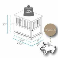 Small Espresso Pet Crate End Table with Gate by Casual Home -Cheap Bird & Wildlife Supplies Store casual home dog crates crate pads 600 44 76 1000