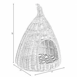 Natural Willow Pet Sleeping Bed Cave Basket For Dog or Cats with Cushion by Unbranded -Cheap Bird & Wildlife Supplies Store cat beds qi003681 d4 1000
