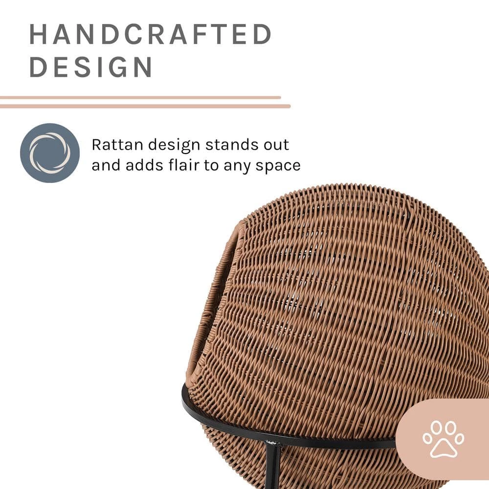 Nala Medium Brown Wicker Cat Condo Bed by Sam's Pets 5 Nala Medium Brown Wicker Cat Condo Bed by Sam's Pets - Image 5