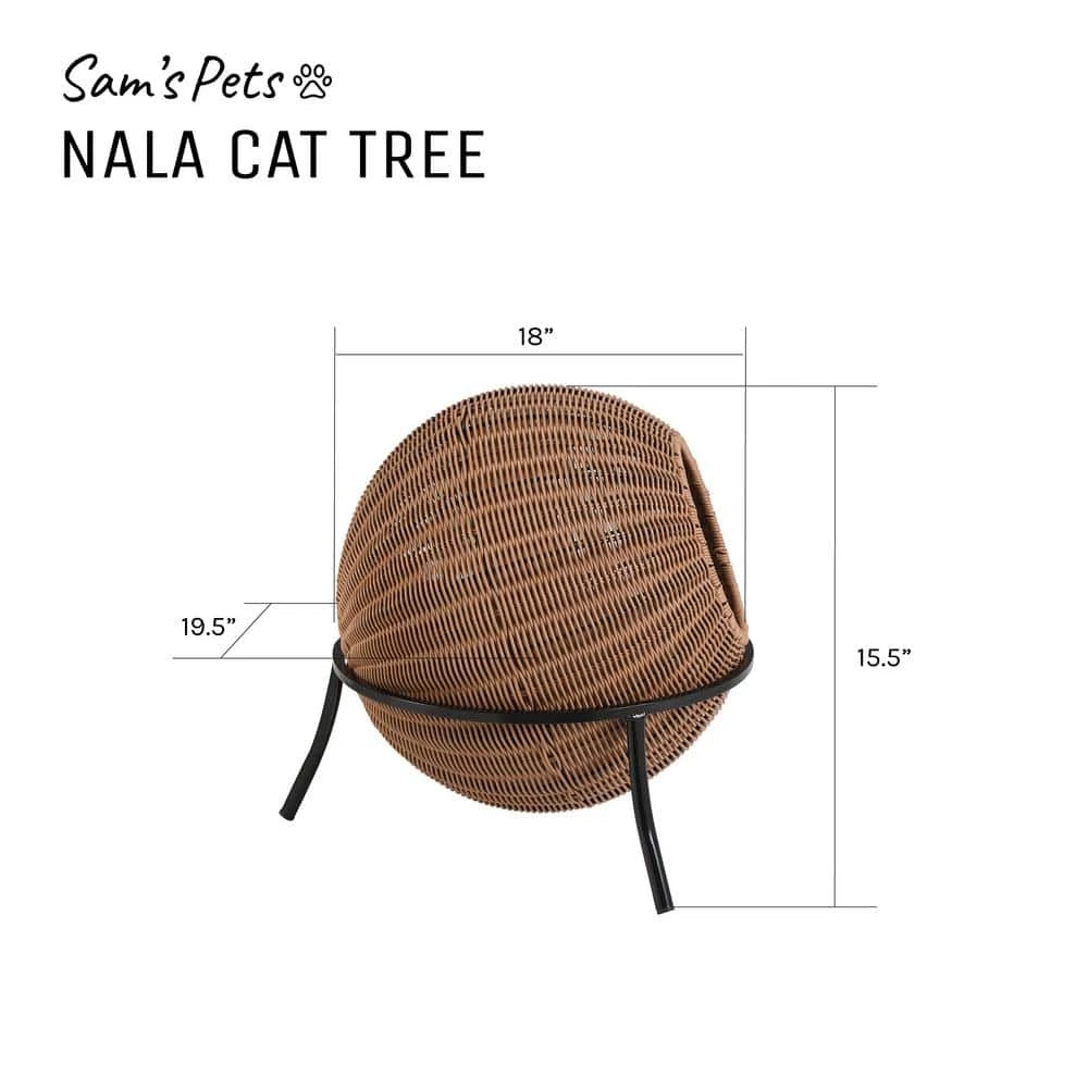 Nala Medium Brown Wicker Cat Condo Bed by Sam's Pets 13 Nala Medium Brown Wicker Cat Condo Bed by Sam's Pets - Image 13