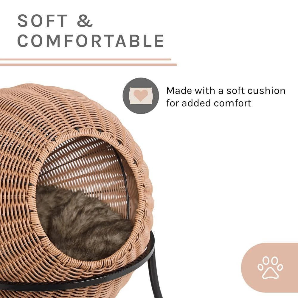 Nala Medium Brown Wicker Cat Condo Bed by Sam's Pets 7 Nala Medium Brown Wicker Cat Condo Bed by Sam's Pets - Image 7