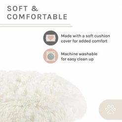 Kuai Bent Wood Faux Fur Dark Brown Cat Bed Small by Sam's Pets -Cheap Bird & Wildlife Supplies Store cat beds sp db1300db 1 1d 1000