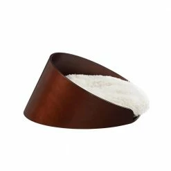 Kuai Bent Wood Faux Fur Dark Brown Cat Bed Small by Sam's Pets -Cheap Bird & Wildlife Supplies Store cat beds sp db1300db 1 4f 1000