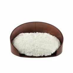 Kuai Bent Wood Faux Fur Dark Brown Cat Bed Small by Sam's Pets -Cheap Bird & Wildlife Supplies Store cat beds sp db1300db 1 c3 1000