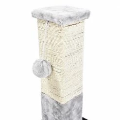 Plush and Sisal Square Cat Scratching Post with Plush Hanging Cat Toy, Gray/Natural by CAT CRAFT 9 Plush and Sisal Square Cat Scratching Post with Plush Hanging Cat Toy, Gray/Natural by CAT CRAFT -Cheap Bird & Wildlife Supplies Store cat craft cat trees scratch posts 40535 1f 1000