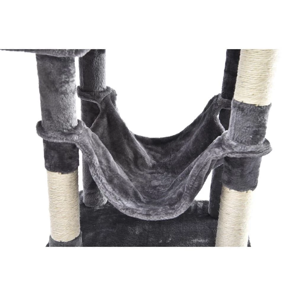 7-Level Plush and Sisal Cat Activity Tree: Condo, Bed, Hammock, Hangout Posts and Hanging Cat Toys, Gray, Large by CAT CRAFT 4 7-Level Plush and Sisal Cat Activity Tree: Condo, Bed, Hammock, Hangout Posts and Hanging Cat Toys, Gray, Large by CAT CRAFT - Image 4