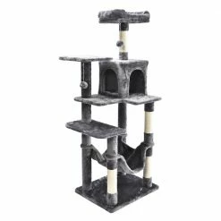 7-Level Plush and Sisal Cat Activity Tree: Condo, Bed, Hammock, Hangout Posts and Hanging Cat Toys, Gray, Large by CAT CRAFT 13 7-Level Plush and Sisal Cat Activity Tree: Condo, Bed, Hammock, Hangout Posts and Hanging Cat Toys, Gray, Large by CAT CRAFT -Cheap Bird & Wildlife Supplies Store cat craft cat trees scratch posts 40536 76 1000