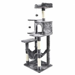 7-Level Plush and Sisal Cat Activity Tree: Condo, Bed, Hammock, Hangout Posts and Hanging Cat Toys, Gray, Large by CAT CRAFT 12 7-Level Plush and Sisal Cat Activity Tree: Condo, Bed, Hammock, Hangout Posts and Hanging Cat Toys, Gray, Large by CAT CRAFT -Cheap Bird & Wildlife Supplies Store cat craft cat trees scratch posts 40536 fa 1000