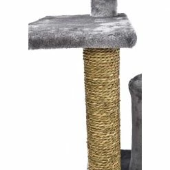 5-Level Plush and Seagrass Cat Activity Tree: Scratch, Condo and Plush Hanging Cat Toy, Gray by CAT CRAFT -Cheap Bird & Wildlife Supplies Store cat craft cat trees scratch posts 40539 1f 1000