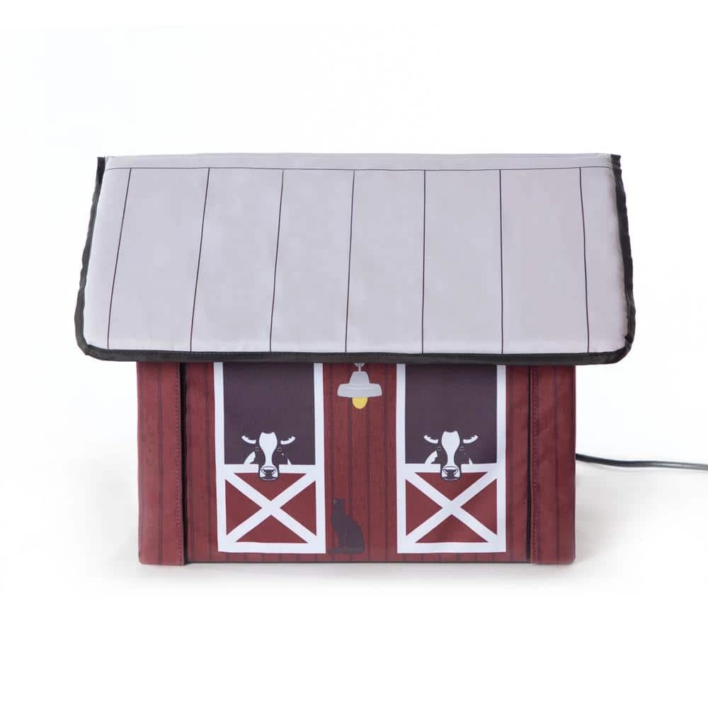 18 in. x 22 in. x 17 in. Outdoor Heated Kitty House-Barn Style by K and H Pet Products 3 18 in. x 22 in. x 17 in. Outdoor Heated Kitty House-Barn Style by K and H Pet Products - Image 3