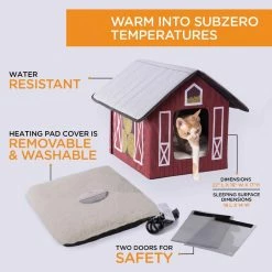 18 in. x 22 in. x 17 in. Outdoor Heated Kitty House-Barn Style by K and H Pet Products 14 18 in. x 22 in. x 17 in. Outdoor Heated Kitty House-Barn Style by K and H Pet Products -Cheap Bird & Wildlife Supplies Store cat houses 100540539 c3 1000