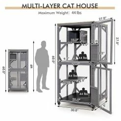 Outdoor Cat House Enclosures On Wheels Kitten Cages with Resting Box by ANGELES HOME 11 Outdoor Cat House Enclosures On Wheels Kitten Cages with Resting Box by ANGELES HOME -Cheap Bird & Wildlife Supplies Store cat houses 8ck 10003pvgr fa 1000