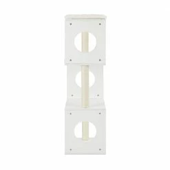 Sheree 50 in. White Cat Tree by Sam's Pets -Cheap Bird & Wildlife Supplies Store cat trees scratch posts sp ct1297wh 44 1000