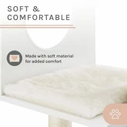 Sheree 50 in. White Cat Tree by Sam's Pets -Cheap Bird & Wildlife Supplies Store cat trees scratch posts sp ct1297wh 77 1000